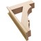 Ekena Millwork 7 1/2-in W x 24-in D x 36-in H Balboa Block Rough Cedar Woodgrain TimberThane Outlooker, Primed Tan OUTUR075X24X36BOA44RCPR - alternate 2